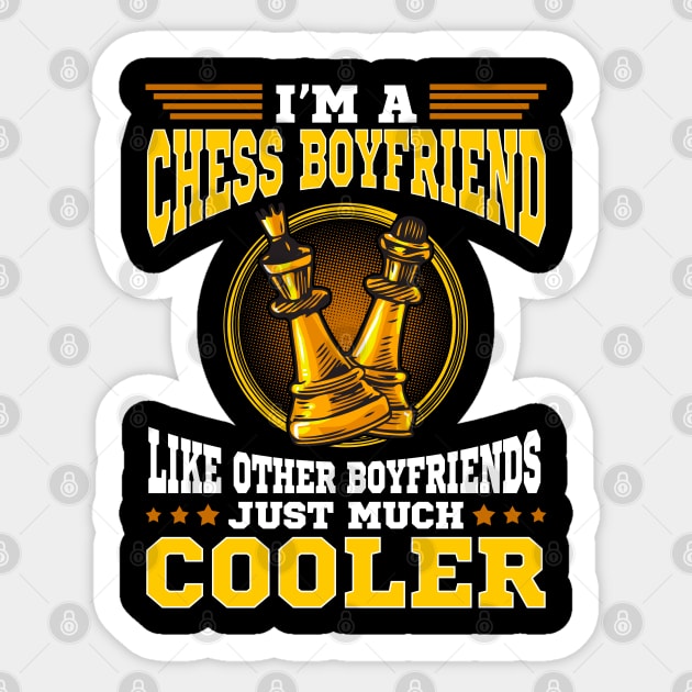 Chess Boy Friend Funny Saying Checkmate T Shirt Sticker by lateefo